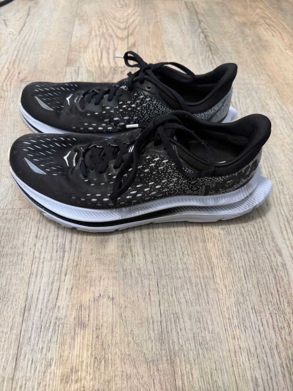Hoka Black and White Running Shoes